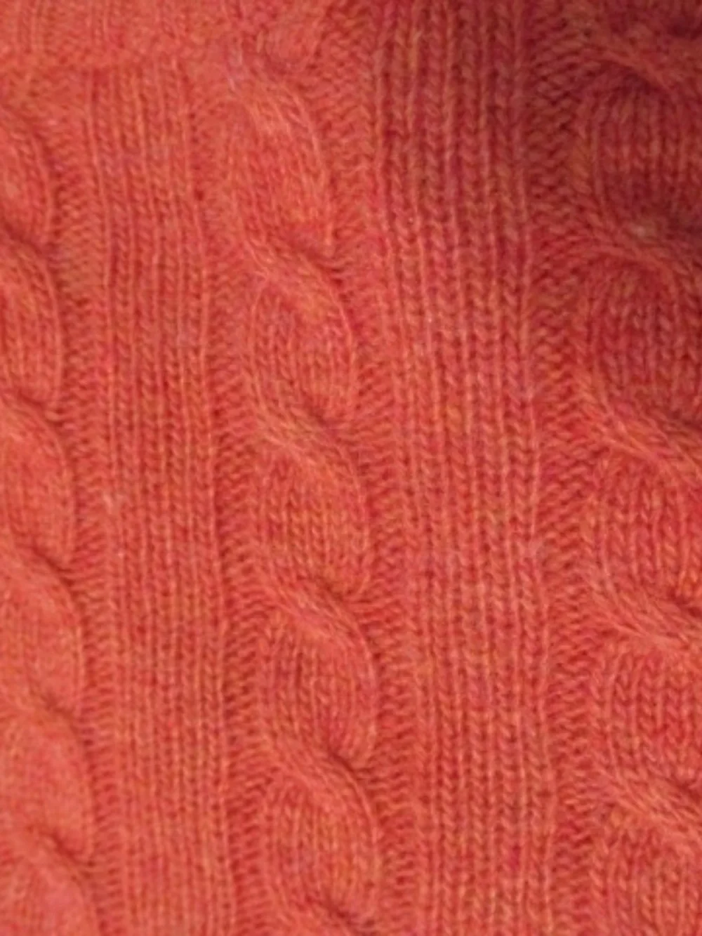 J.Crew Rusty Orange Cable Knit Cashmere Blend Sweater, Size M